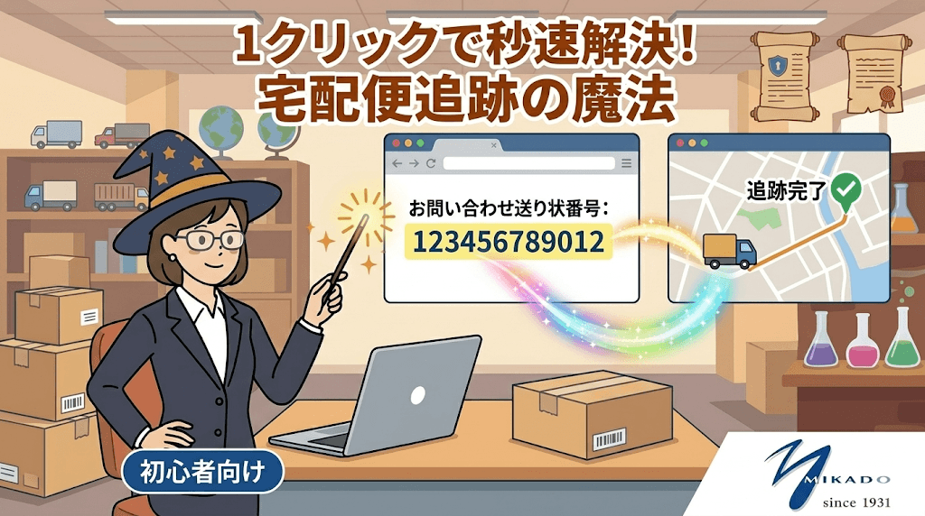 【業務効率化】荷物番号を選んでポチッ!宅配便の配送状況を1秒で確認する「魔法のボタン」 の画像