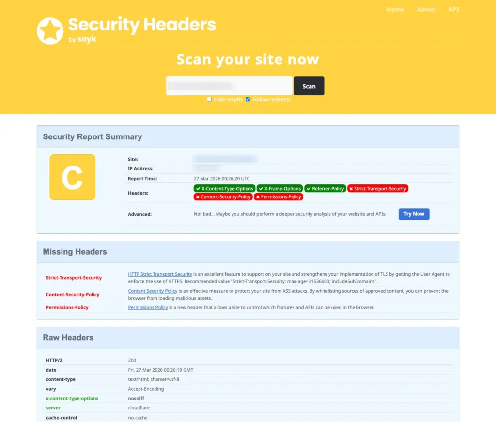 【初心者向け】ウェブサイトの防御力は?「Security Headers」でセキュリティ状態を可視化しよう! の画像